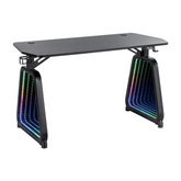 Brateck GMD12-1D RGB Lighting Infinity Glass Legs Gaming Desk - Gavisco Office Furniture